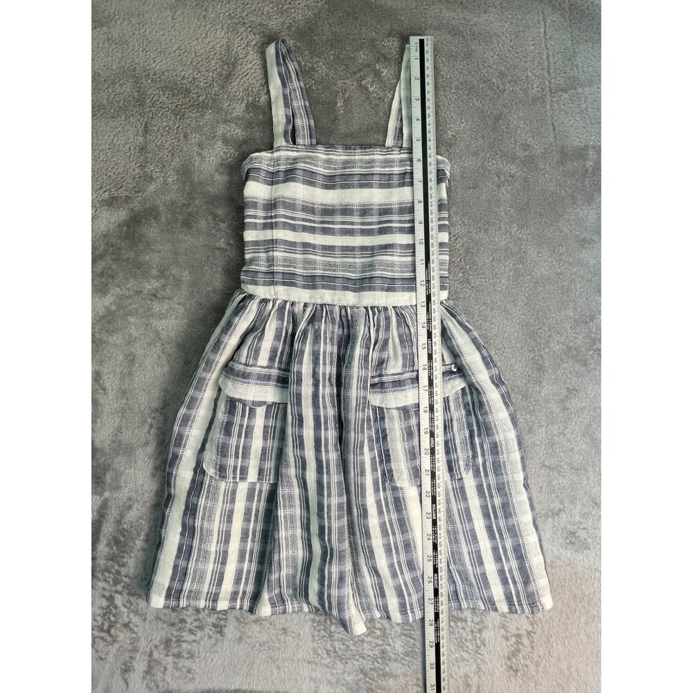 Guess‎ Kids Dress Girls M 10-12 Gray White Plaid Smocked Cargo Sundress - Picture 10 of 12